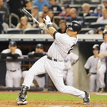 In his return from injury, Mark Teixeira belts a home run during New York's nine-run second inning. (US Presswire)