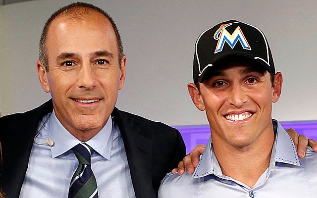 Greenberg, here with morning show host Matt Lauer, is expected to appear for Miami on Tuesday. (AP)
