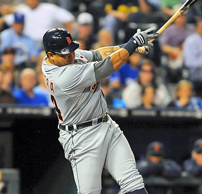 Miguel Cabrera increases his lead in batting average (.331) and RBI (139) after a productive effort at the plate. (US Presswire)