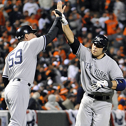Russell Martin's leadoff home run in the ninth inning stands as the winning run for the Yankees. (US Presswire)