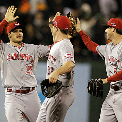 The Reds throttle the Giants and head back to the Queen City with a commanding 2-0 lead in their NL division series.  (US Presswire)