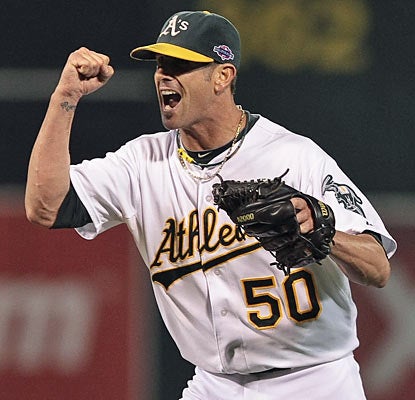Grant Balfour closes the door on the Tigers as the A's force a Game 4 in dominant fashion. (US Presswire)