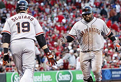 Pablo Sandoval homers and drives in three for the Giants, who scored a total of four runs in the previous three games. (US Presswire)
