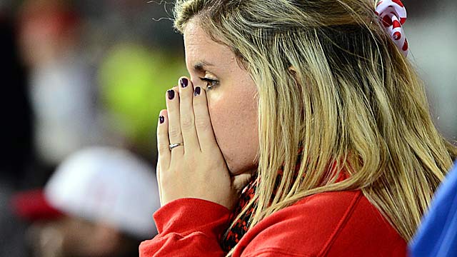 Reds fans hope their team can avoid an unprecedented meltdown. (US Presswire)