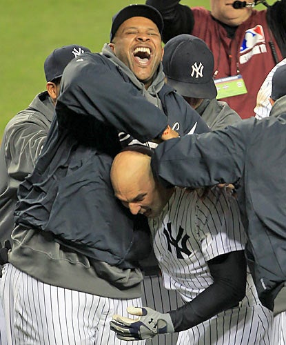 Raul Ibanez, who receives a hero's welcome at home plate, says he's 'blessed to come up and have the opportunity like that.' (US Presswire)