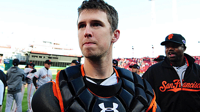 Buster Posey's grand slam is just the third in Giants postseason history. (US Presswire)