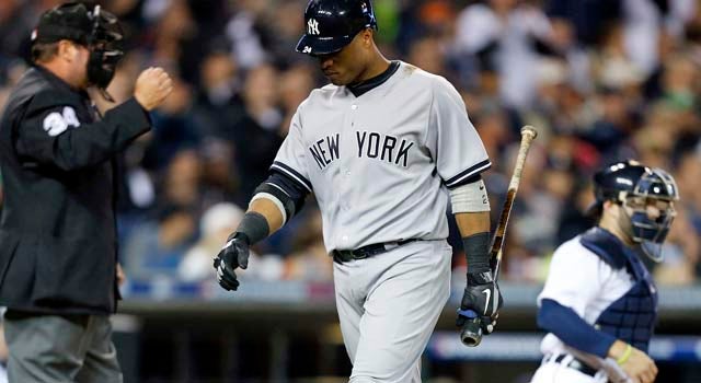 Before his single in the ninth, Robinson Cano was mired in a 0-for-29 postseason rut. (US Presswire)