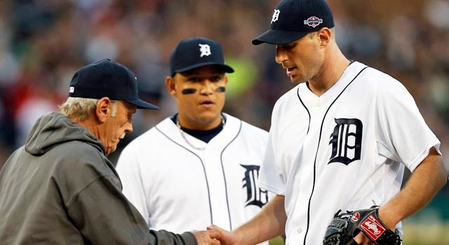Max Scherzer and the Tigers pitching staff hold the Yankees to a .157 average in the ALCS. (US Presswire)