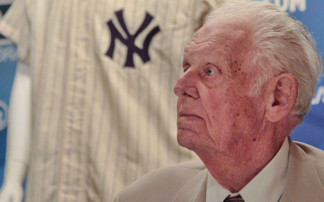 Don Larsen says he will put the proceeds of the auction toward his grandchildren's education. (AP)