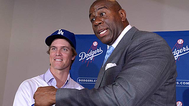 The recent Zack Greinke $147M signing put the Dodgers' payroll at $214.8 for next year, AP says. (US Presswire)
