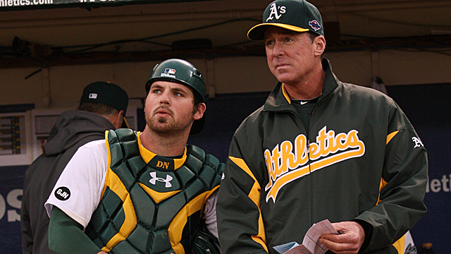 Managing a team with MLB's lowest payroll, Bob Melvin led the A's to the AL West title in 2012. (Getty Images)