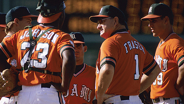 Ron Fraser led Miami to two national titles and to the College World Series 12 times. (Getty Images)