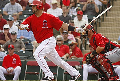 Albert Pujols, coming off offseason knee surgery, has a pair of groundouts and a strikeout in his first spring game. (USATSI)