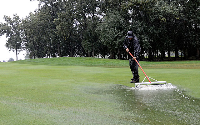 The final round of the BMW Championship is suspended Sunday because of steady rain. (USATSI)