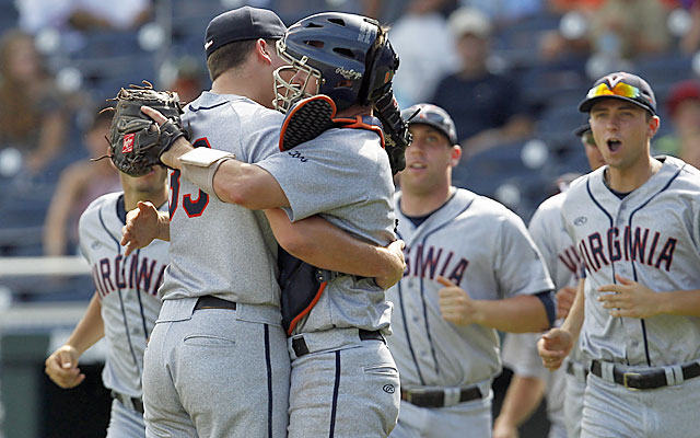Pitcher Nick Howard (left) and the Cavaliers earn themselves a trip to the finals. (USATSI)