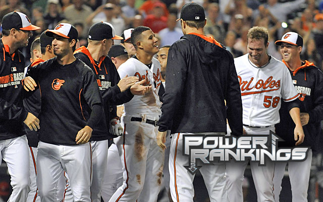 The Orioles got to celebrate another victory over the Angels on Tuesday night. (USATSI)