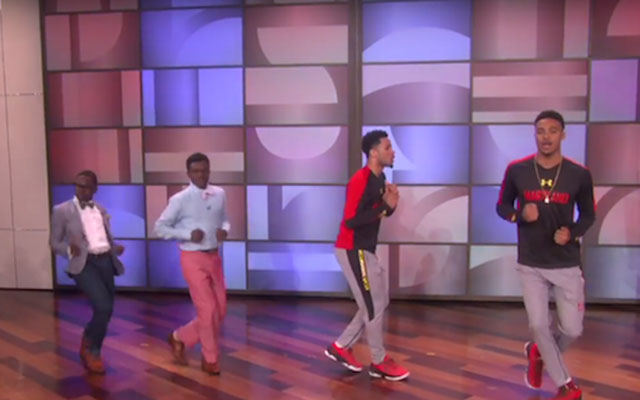 Maryland basketball players do 'running man' on 'Ellen'