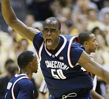 Emeka Okafor was key to UConn's comeback in 2004. 