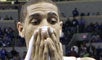 The Kansas players are left in dismay after the loss. 