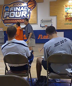 Matt Painter shares information about the motion offense he has perfected over at Purdue. (Courtesy: Gary Parrish) 
