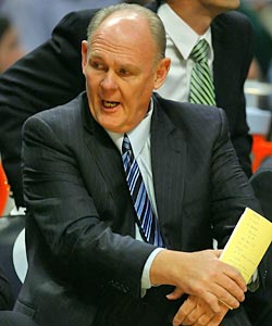 Nuggets coach George Karl has fought and beaten cancer twice, most recently last season. (US Presswire)