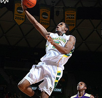 Baylor forward Perry Jones puts in two of his 16 points in the Bears' win Monday. (AP)