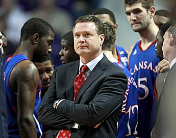 Kansas coach Bill Self knows how precarious it can be up there at the top of the polls. (AP)
