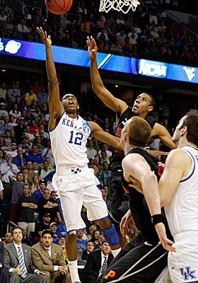 Freshman Brandon Knight is usually good for 17.5 ppg, but his two points Thursday are big for Kentucky. (Getty Images)