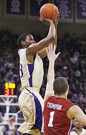 Washington's C.J. Wilcox set a Huskies recored for 3s by a freshman. (AP)