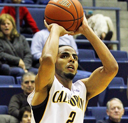Cal's Jorge Gutierrez lights up George Washington's defense for 15 points in a winning effort. (AP)