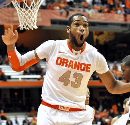 James Southerland shoots 8 for 12 from the field for 19 points in the win over Albany. (AP)