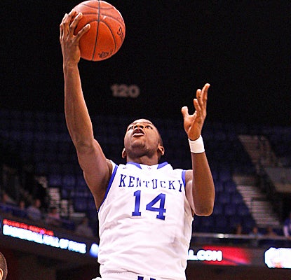Kentucky's Michael Kidd-Gilchrist glides over the Monarchs for 13 points and nine rebounds. (US Presswire)