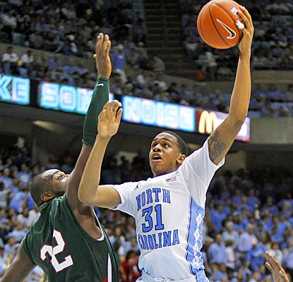 John Henson powers the Tar Heels over Miss. Valley State with 18 points and 14 rebounds. (US Presswire)
