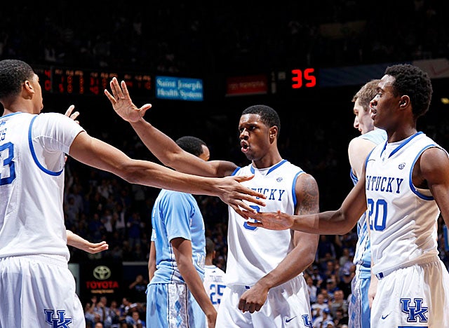 Kentucky holds onto No. 1 for the second week in a row after beating UNC on Saturday. (Getty Images)