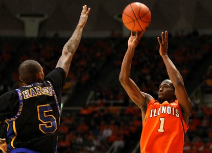 D.J. Richardson scores 20 to lead four Illini in double figures. (AP)