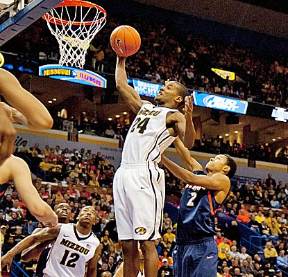Kim English leads No. 9 Missouri with eight rebounds as the Tigers hold off Illinois. (US Presswire)