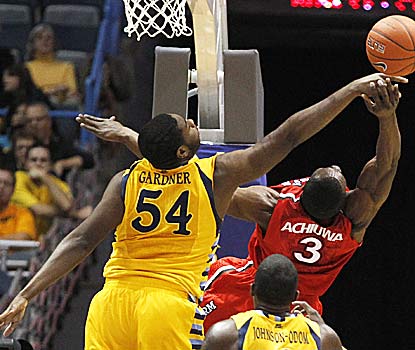 Davante Gardner plays an active role on both sides of the ball, finishing with career bests of 22 points and 15 boards. (AP)