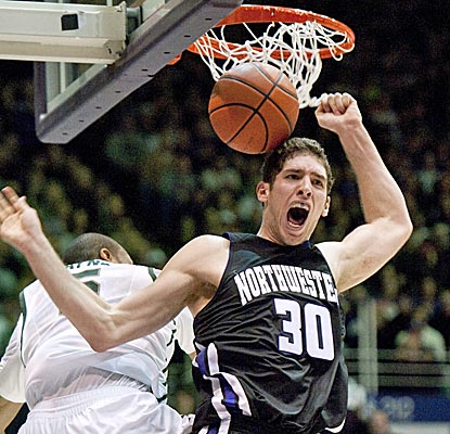 Tom Izzo calls Northwestern's Davide Curletti, who scores 17 points and grabs six boards, the difference in the game.  (US Presswire)