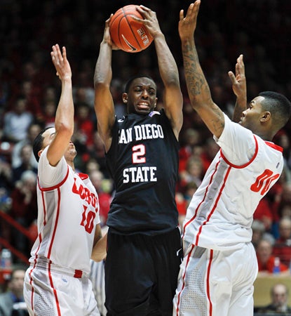 Xavier Thames' 22 points helps San Diego State rally against New Mexico. (AP)