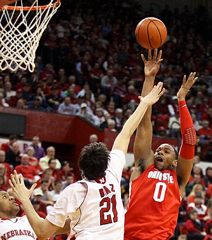 The Cornhuskers have no answer for Jared Sullinger, who scores 14 points and grabs five rebounds. (US Presswire)