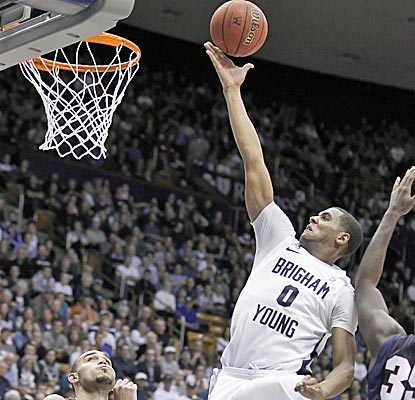 Brandon Davies scores 15 points in the BYU's victory over No. 24 Gonzaga.  (AP)