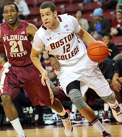 Boston College's Ryan Anderson drives the baseline in the first half against Florida State. (US Presswire)