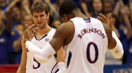 Admittedly laid-back Jeff Withey gets some props from star teammate Thomas Robinson. 