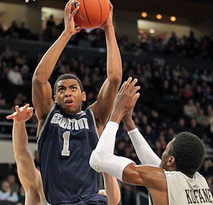 Hollis Thompson helps Georgetown to its fourth victory in the last five games and 20th this season. (US Presswire)