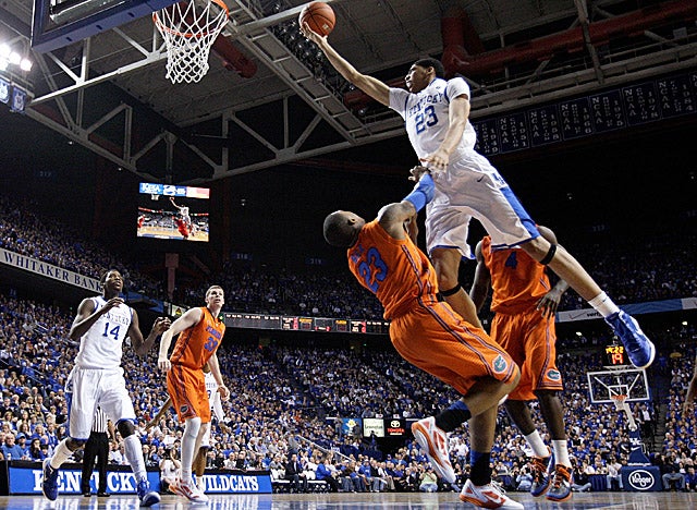 At 6-foot-10 and with a 7-4 wingspan, Davis plays like a guard in a Marcus Camby body. (Getty Images)