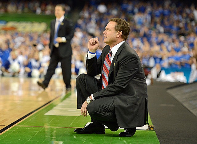 For non-Kansas fans it's hard to remember that Bill Self was on a perpetual hot seat. (US Presswire)