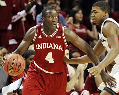 Junior guard Victor Oladipo produces game highs in scoring (15) and rebounds (8) to help the Hoosiers stay perfect. (AP)