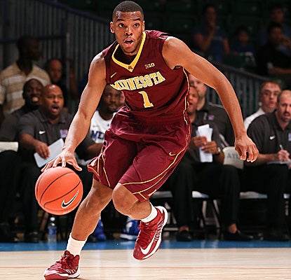 Minnesota guard Andre Hollins scores 41 points to lead Minnesota to a 84-75 win over Memphis. (US Presswire)