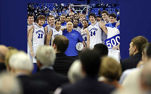 Saint Louis University held a memorial service for basketball coach Rick Majerus on Friday. (AP)