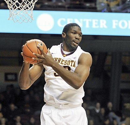 Trevor Mbakwe hauls in a career-best 18 rebounds to go along with his 14 points off the bench. (AP)